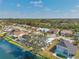 Waterfront homes with screened-in pools and lush landscaping along a tranquil lake surrounded by mature trees at 1204 50Th E St, Bradenton, FL 34208
