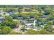 Discover this community near baseball fields, showcasing a delightful neighborhood with green spaces and mature trees from an aerial perspective at 2016 Culberson Ave, Dunedin, FL 34698