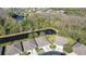 Aerial view of the backyard and wooded area at 31841 Larkenheath Dr, Wesley Chapel, FL 33543