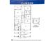 Camden floor plan showcasing the layout of the home with bedrooms, bathrooms, kitchen, and garage at 3624 Autumn Amber Dr, Spring Hill, FL 34609