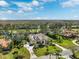 Beautiful home with a long drive, lush landscaping, and stately white columns at 4110 Highland Park Cir, Lutz, FL 33558