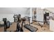Spacious home gym featuring various workout equipment including a treadmill, stationary bike, and weight bench at 4110 Highland Park Cir, Lutz, FL 33558