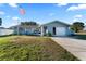 Charming single-story home with a well-maintained front yard and an American flag flying high at 7820 Pineapple Ln, Port Richey, FL 34668