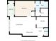 Condo unit floor plan shows living room, dining area, kitchen, bedroom, baths, and a balcony at 11901 4Th N St # 6303, St Petersburg, FL 33716