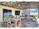 Outdoor patio with a beautiful dining set and cozy seating area, perfect for entertaining at 13106 Zolo Springs Cir, Riverview, FL 33579
