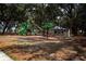 Community playground with multiple play structures and picnic area nestled in shady trees at 13106 Zolo Springs Cir, Riverview, FL 33579