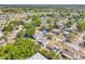 Aerial view of a peaceful neighborhood with lush greenery, showcasing the home's location and surrounding community at 13216 Parkhurst Ct, Riverview, FL 33569