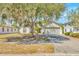 Charming single-story home with a well-manicured lawn and mature tree in a quiet neighborhood at 13216 Parkhurst Ct, Riverview, FL 33569