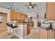 Kitchen with a breakfast bar, stainless steel appliances, and granite countertops at 4119 Longfellow Dr, Plant City, FL 33566