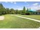 Community recreation field with soccer nets and open green space for outdoor activities at 5913 Lawrin Ct, Wesley Chapel, FL 33544