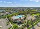 Aerial image showcasing community amenities including pool, clubhouse, and recreation areas at 11717 Navajo Sandstone St, Riverview, FL 33579