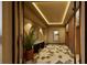 Modern hotel hallway with stylish flooring, lighting, and elevator access at 15000 Madeira Way # 411, Madeira Beach, FL 33708