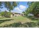Spacious backyard with green grass and mature trees, providing a private outdoor space at 2301 46Th S St, St Petersburg, FL 33711