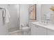 Bright bathroom with a modern shower, vanity, and sleek fixtures for a clean and stylish aesthetic at 532 W Plaza Pl # 2, Tampa, FL 33602