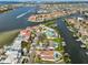 Aerial view of a waterfront community with stunning views and easy access to waterways and boating at 912 Symphony Beach Ln, Apollo Beach, FL 33572