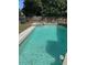 Relaxing in-ground pool features attached hot tub, lush landscaping, and privacy fence at 2580 Redwood Way, Clearwater, FL 33761