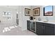 This bathroom offers a soaking tub and vanity, perfect for a modern aesthetic at 5004 S The Riviera, Tampa, FL 33609