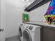 Functional laundry room with modern appliances, a folding counter and storage at 2603 W Parkland Blvd, Tampa, FL 33609