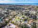Neighborhood aerial view with the property highlighted, showing its proximity to amenities and the waterfront at 2893 Turtle Ter, Palm Harbor, FL 34683