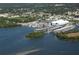 Expansive aerial view of a marina and boat storage facility near residential homes at 2893 Turtle Ter, Palm Harbor, FL 34683