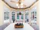 Charming dining area bathed in natural light, features a ceiling fan and seamless outdoor view at 2893 Turtle Ter, Palm Harbor, FL 34683