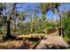 Charming wooden boardwalk winding through the trees, adding a touch of nature to this community's outdoor space at 2901 Pelham Rd N, St Petersburg, FL 33710