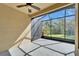 This screened patio is perfect for enjoying nature and beautiful views of the backyard at 438 Seneca Falls Dr, Apollo Beach, FL 33572