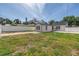 Backyard featuring partial grass and the back of the house with a white privacy fence at 4541 2Nd N Ave, St Petersburg, FL 33713