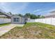 Backyard featuring partial grass and the back of the house with a white privacy fence at 4541 2Nd N Ave, St Petersburg, FL 33713