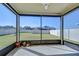 Enjoy the covered lanai with plenty of room and a view of the backyard at 11117 Abaco Island Ave, Riverview, FL 33579