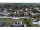 Panoramic aerial shot of a suburban neighborhood featuring mature trees and varying home styles at 1875 Oak Branch Dr, Sarasota, FL 34232