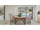 Dining area views screened pool enclosure with beautiful landscaping and pool at 1902 Sweet Bay Ct, Plant City, FL 33566
