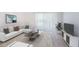 Bright living room features a neutral color palette and large windows for ample natural light at 256 Cypress Ln # 120, Oldsmar, FL 34677