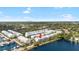 Aerial view of waterfront condos near a marina and gorgeous lake, with easy access to Tampa at 3226 Nautical S Pl, St Petersburg, FL 33712
