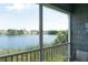 Screened balcony offering beautiful views of the lake and surrounding community at 3226 Nautical S Pl, St Petersburg, FL 33712