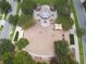 Overhead view of the park with gazebo, seating, and playground at 9645 Little Bluestem Dr, Land O Lakes, FL 34637