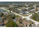From above, capture the layout of the houses including outdoor spaces in this Gathering-friendly neighborhood at 11304 Sedgefield Ave, Spring Hill, FL 34608