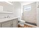 Bathroom with large sink and marble lined walk-in shower at 2041 Australia W Way # 35, Clearwater, FL 33763