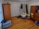 Bright and spacious bathroom featuring hardwood floors and a clawfoot tub at 1001 W Baker St, Plant City, FL 33563