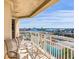 Balcony with seating offers beautiful views of the city at 11 San Marco St # 807, Clearwater Beach, FL 33767