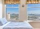 Bedroom window captures beautiful downtown and water views at 11 San Marco St # 807, Clearwater Beach, FL 33767