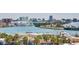 Aerial view showcases the city, bay, and waterfront living at 11 San Marco St # 807, Clearwater Beach, FL 33767