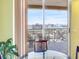 Waterfront and cityscape views from the dining area, through balcony at 11 San Marco St # 807, Clearwater Beach, FL 33767
