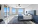 Main bedroom featuring water views and luxury marble flooring at 1170 Gulf Blvd # 2001, Clearwater, FL 33767