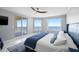 The main bedroom boasts an ocean view balcony, offering a seamless indoor-outdoor living experience at 1170 Gulf Blvd # 2001, Clearwater, FL 33767