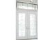 Close up of white front door with elegant glass design and decorative hardware at 21807 Amelia Rose Way, Land O Lakes, FL 34637