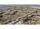 An aerial view of a neighborhood and the property's proximity to a natural preserve, offering serene views at 22990 Scaglione Dr, Lutz, FL 33549