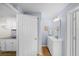 Well-lit bathroom with a modern vanity, mirror, and stylish decor accents at 2905 Bay St, Sarasota, FL 34237