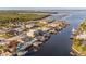Waterfront homes with private docks and backyard pools highlight the coastal community and beautiful canal at 3939 Rudder Way, New Port Richey, FL 34652