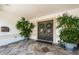 Inviting entryway with a double door and manicured plants at 4937 Dover Ne St, St Petersburg, FL 33703